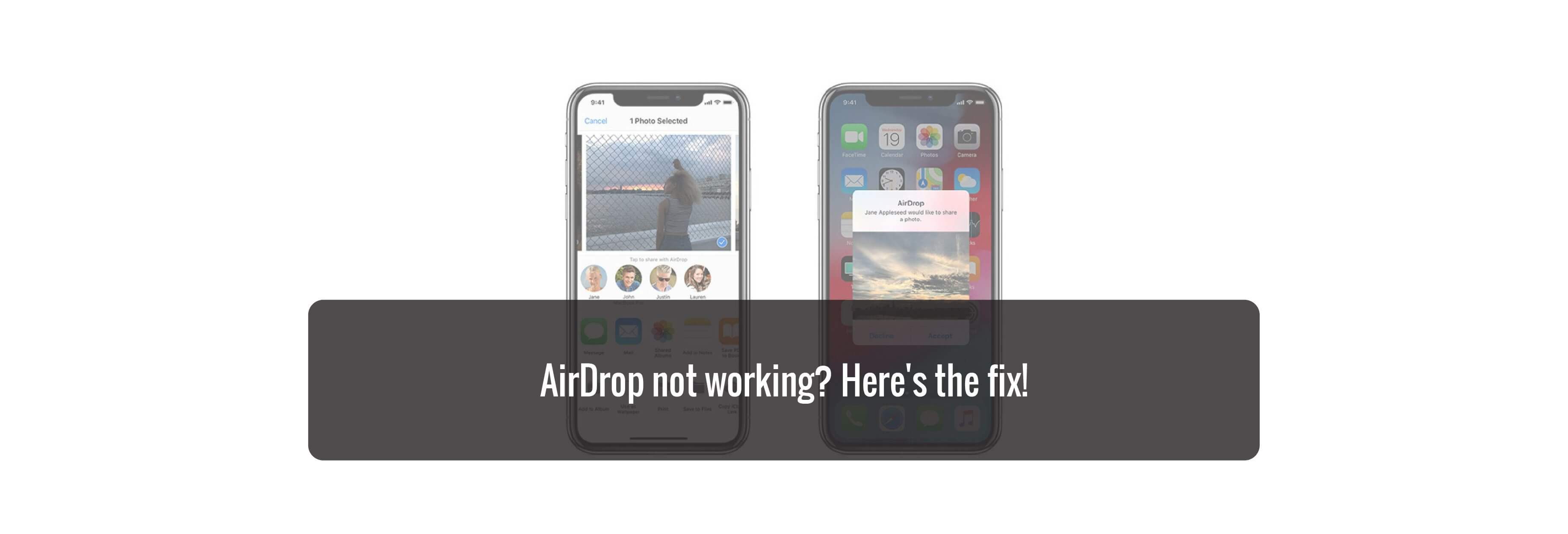 AirDrop not working? Here's the fix!