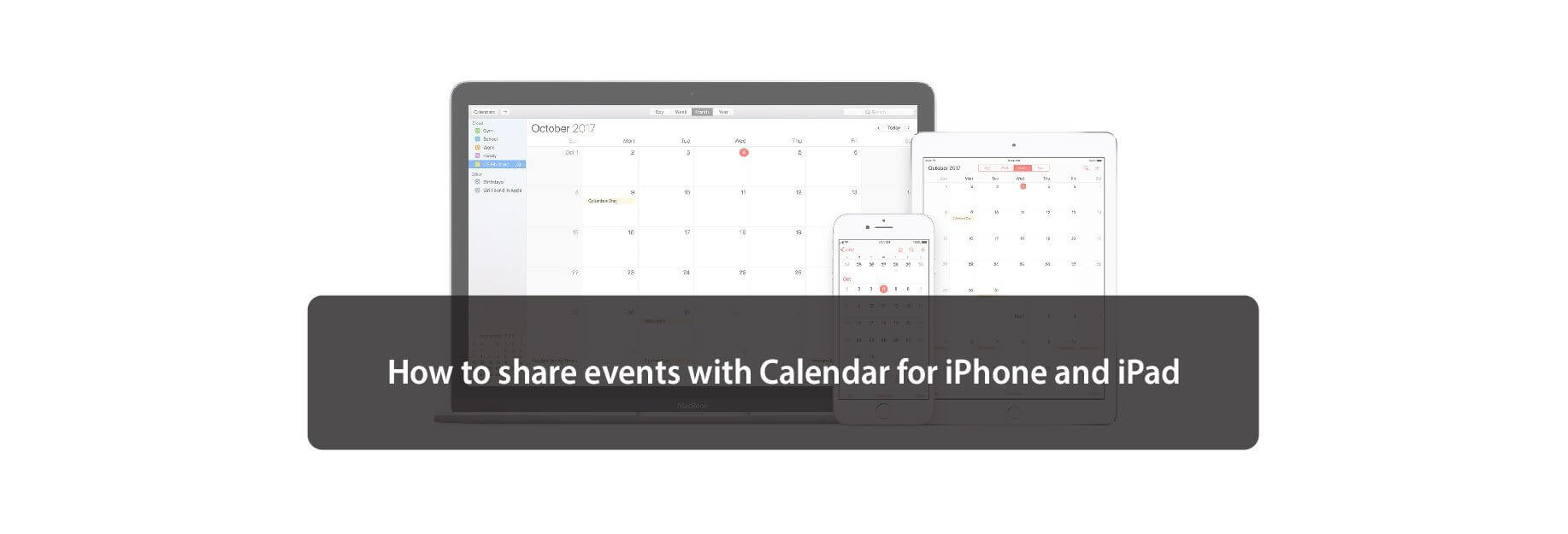 How to share events with Calendar for iPhone and iPad
