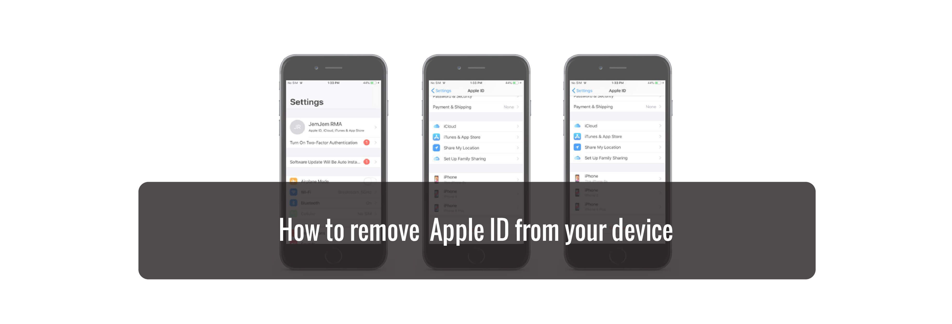 How to remove Apple ID from your device