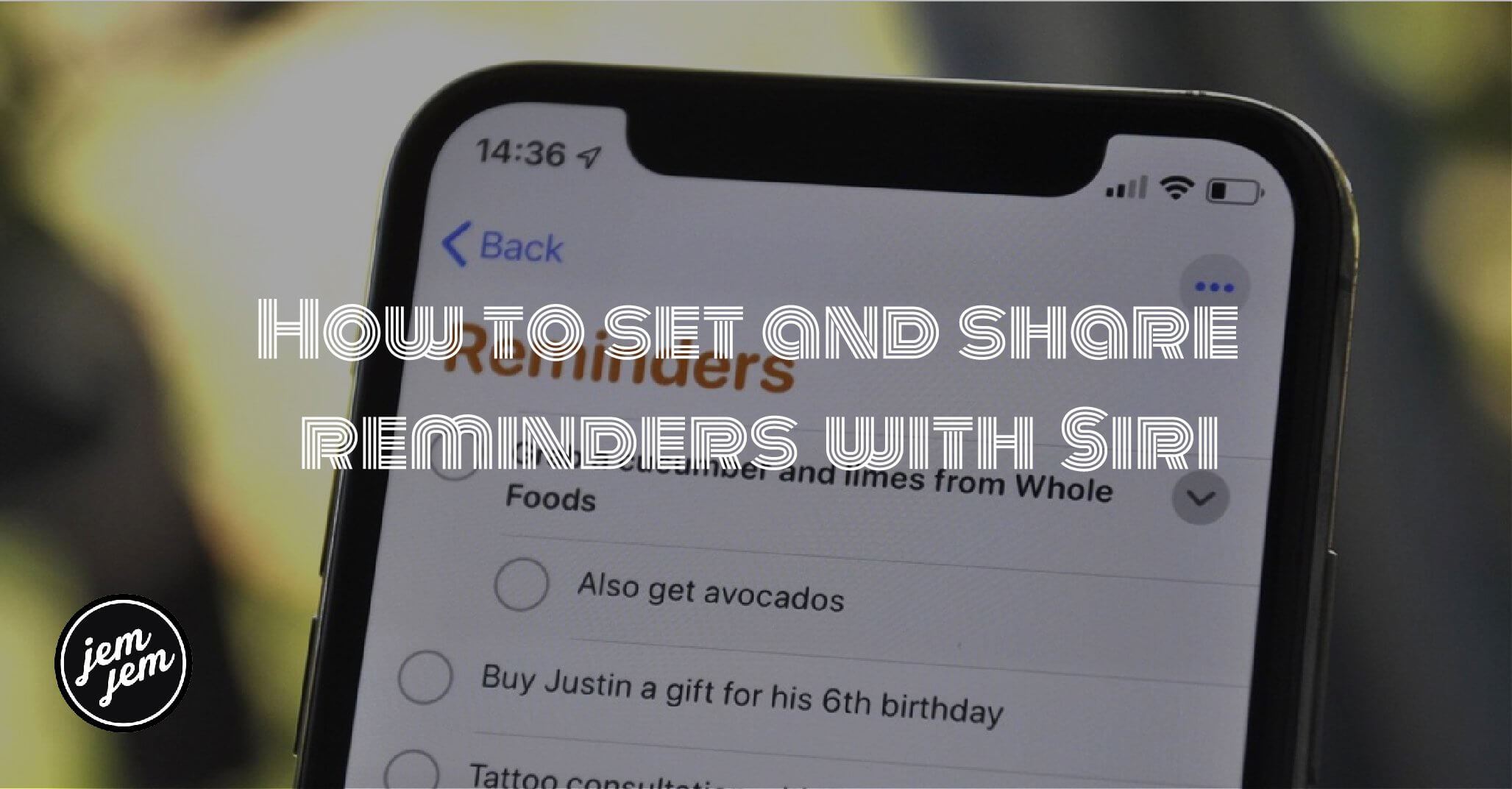 How to set and share reminders with Siri