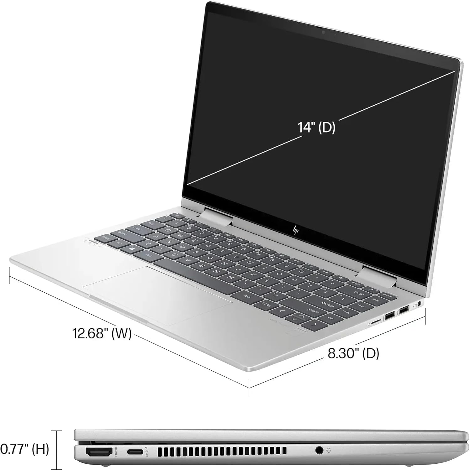 Refurbished HP Envy x360 14 es1013dx: 14.0", Intel Core 5 120U, 8GB RAM, 512GB SSD (Manufacturer Refurbished)