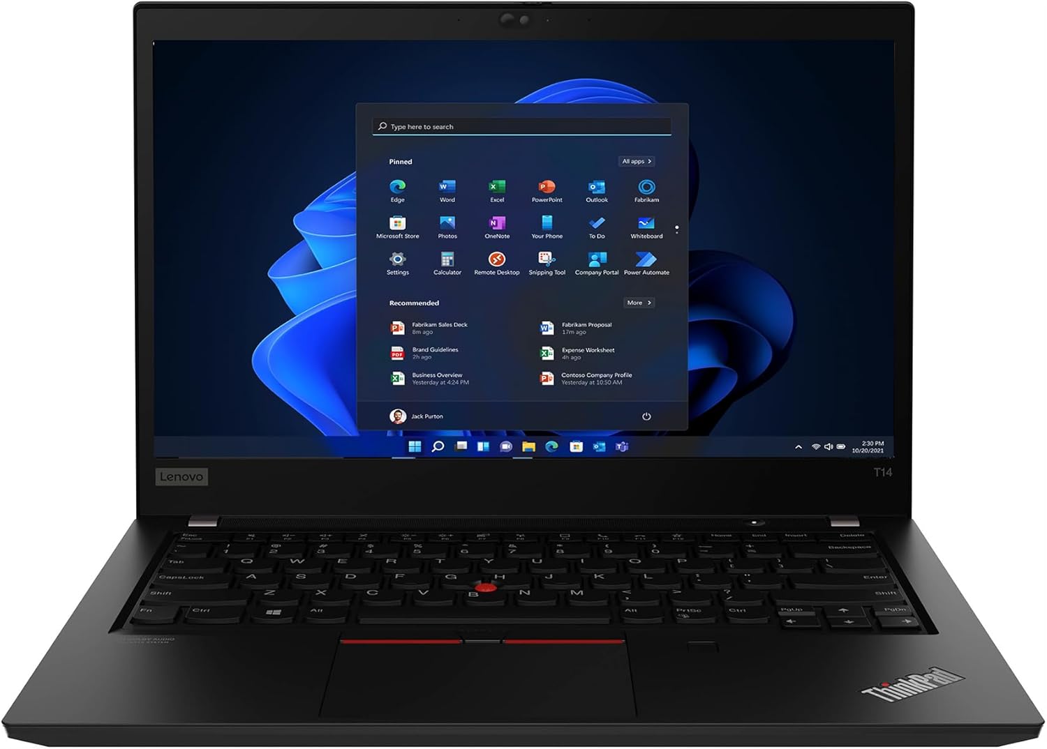 Refurbished Lenovo ThinkPad T14 Gen 2: 14", Intel Core i7-1185G7 (11th Gen), 16GB RAM, 256GB SSD (Manufacturer Refurbished)