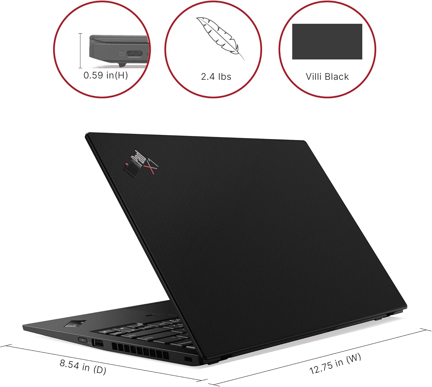 Refurbished Lenovo ThinkPad X1 Carbon Gen 8: 14", Intel Core i7-10510U, 16GB RAM, 256GB SSD (Manufacturer Refurbished)