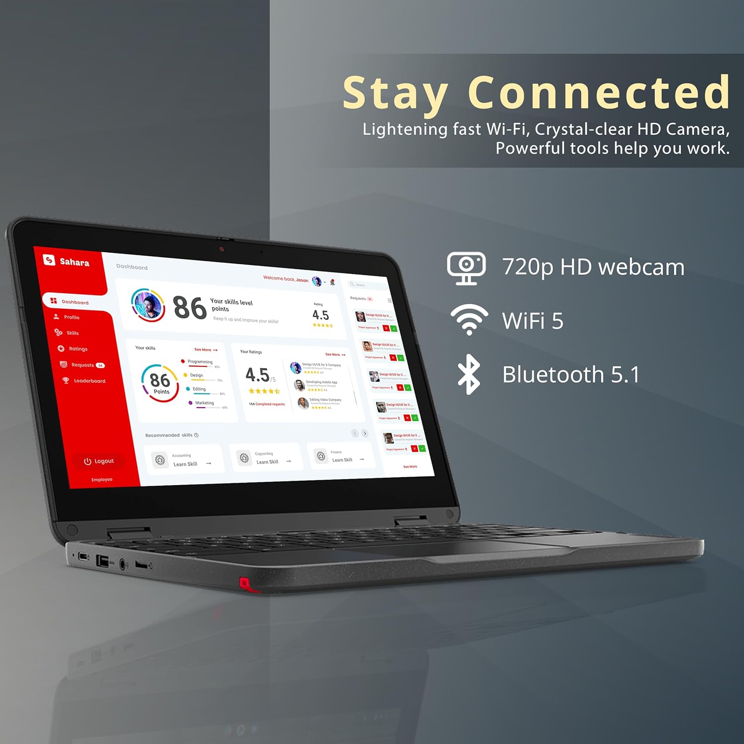 Refurbished Lenovo Chromebook 300e Gen 3: 11.6" Touch, AMD 3015Ce, 4GB RAM, 32GB eMMC (Manufacturer Refurbished)