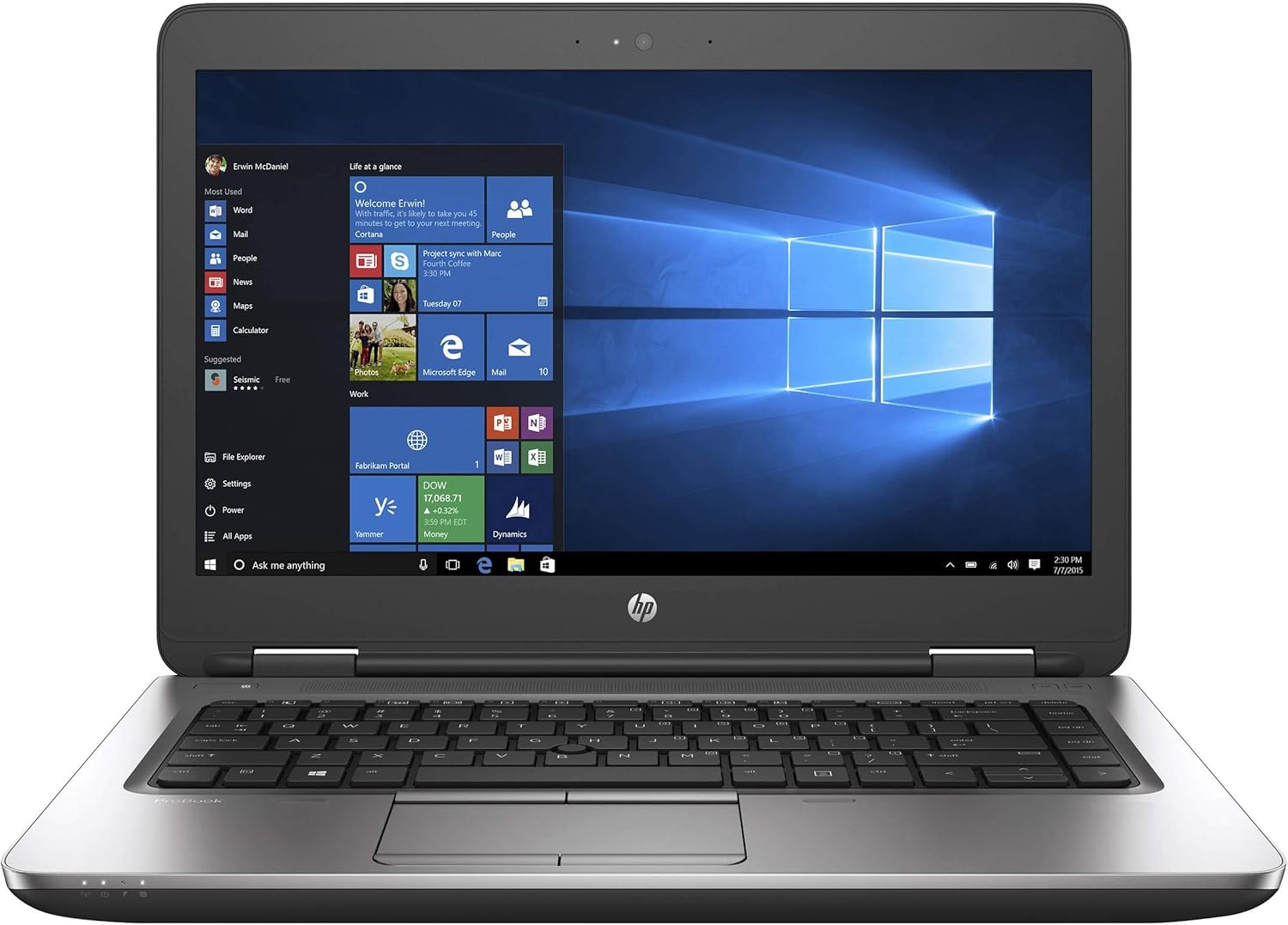Refurbished HP ProBook 640 G2: 14", Intel Core i5-6200U (6th Gen), 8GB RAM, 128GB SSD (Manufacturer Refurbished)