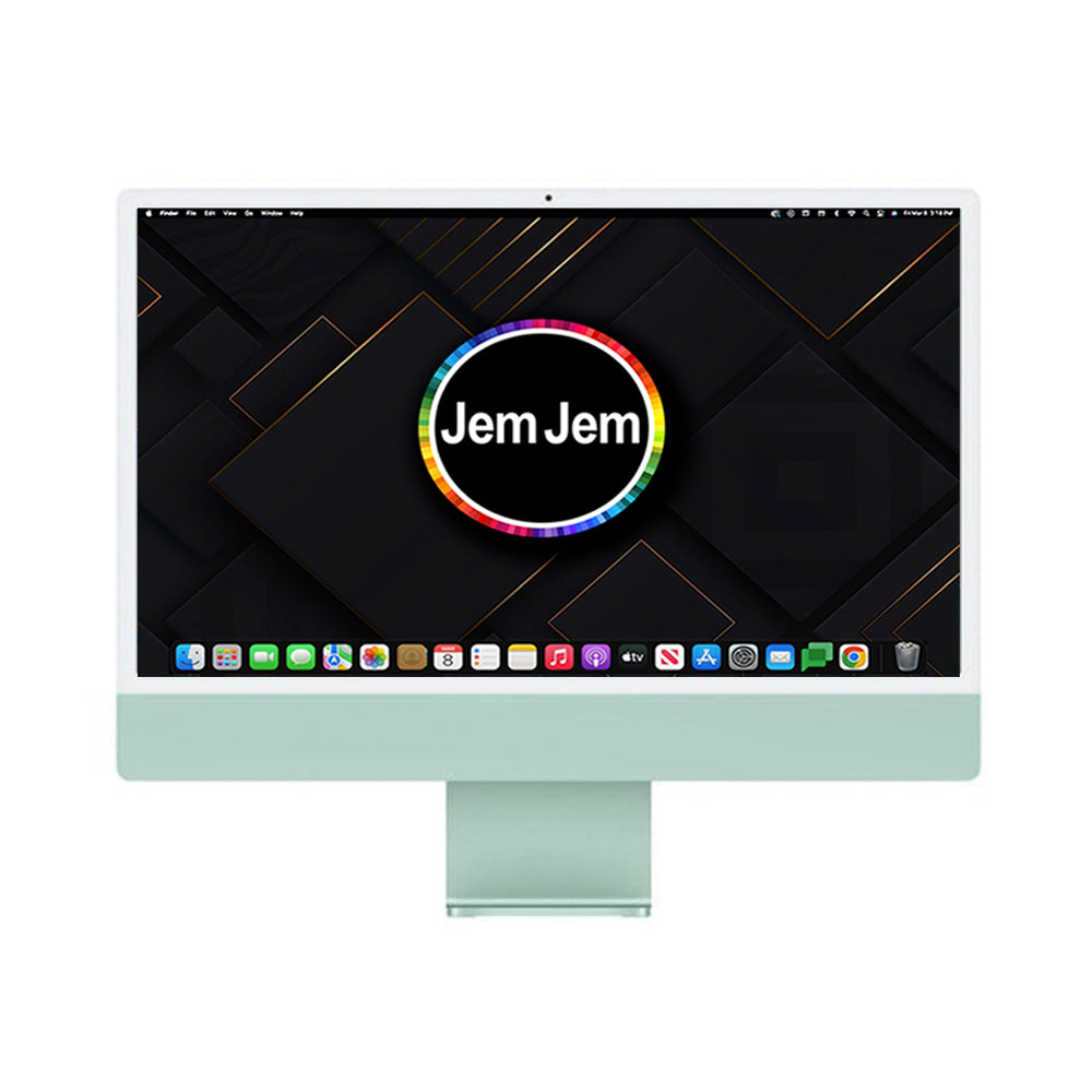 Apple iMac 24" with Retina 4.5K display (2021) - Apple M1 - 8 CPU/8 GPU/4 Ports - 8GB Memory- 256GB SSD - Green - (MGPH3LL/A)