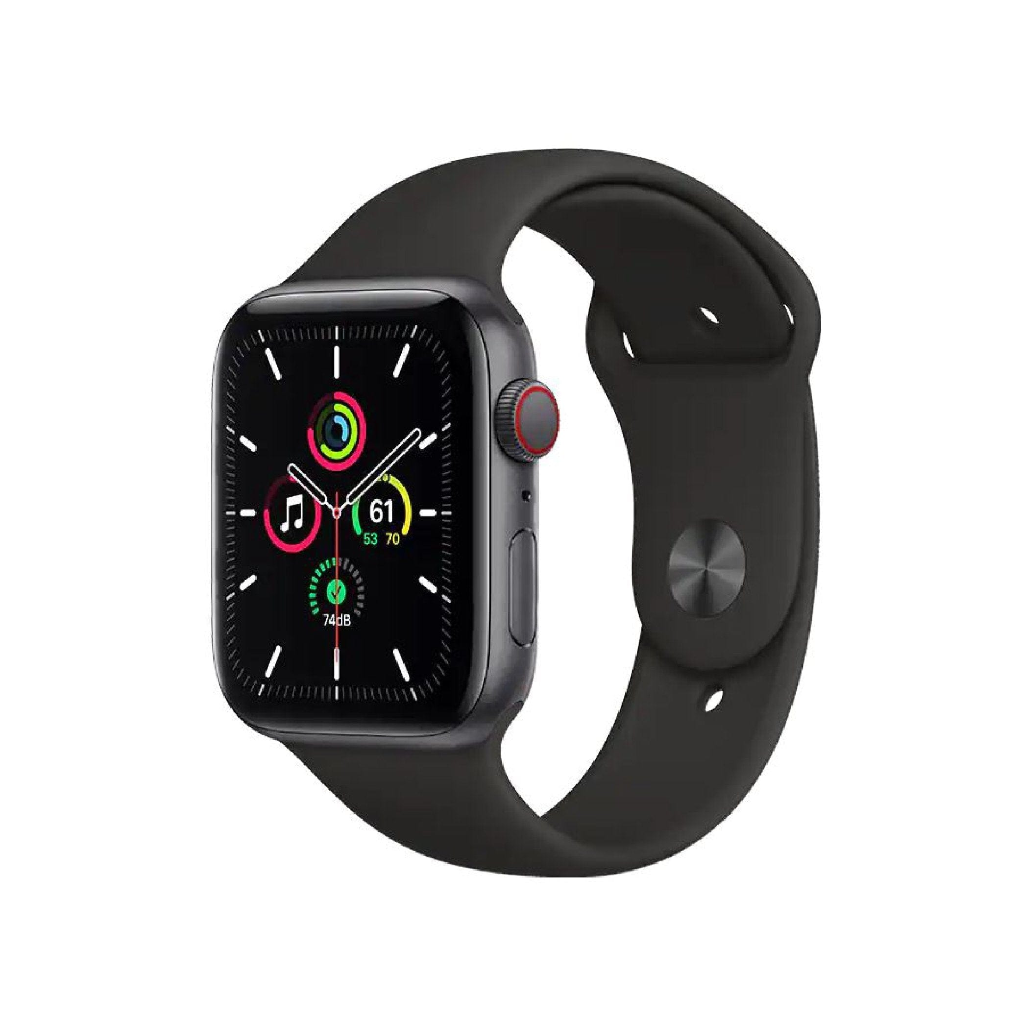 Apple Watch (Series SE) September 2020 Aluminum Space Gray / Silver / Gold - Silicone Band (Refurbished-Fair condition)