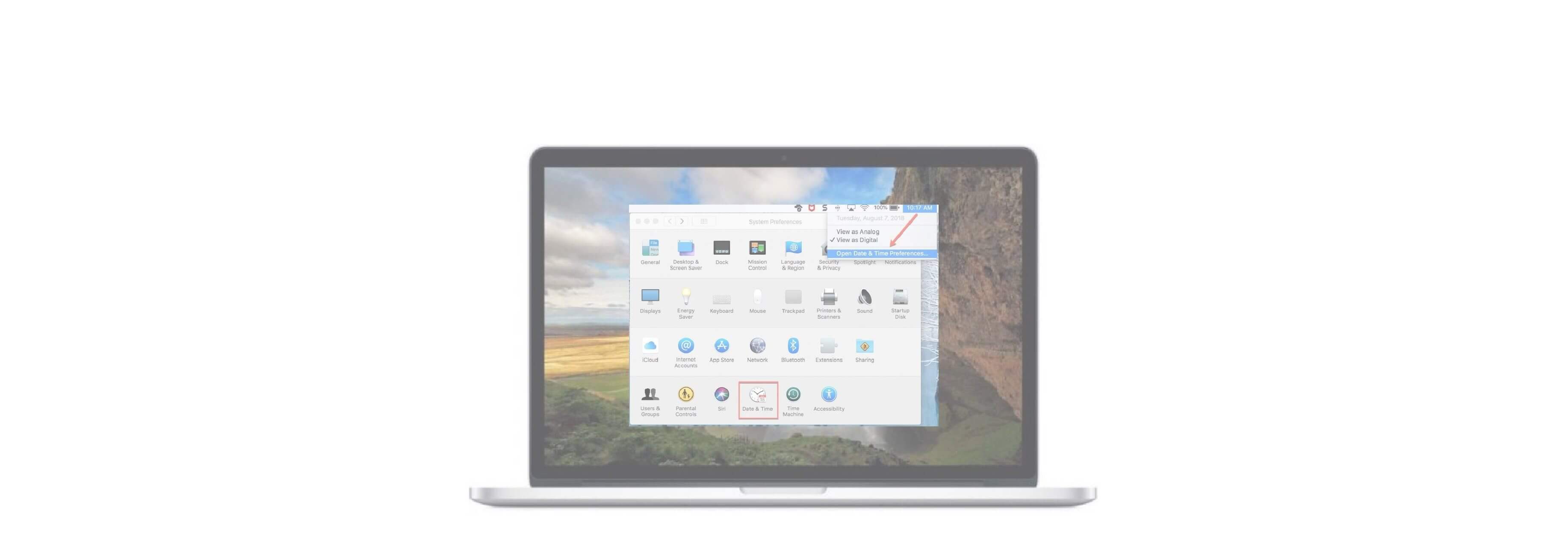 How to have the time announced to you on Mac