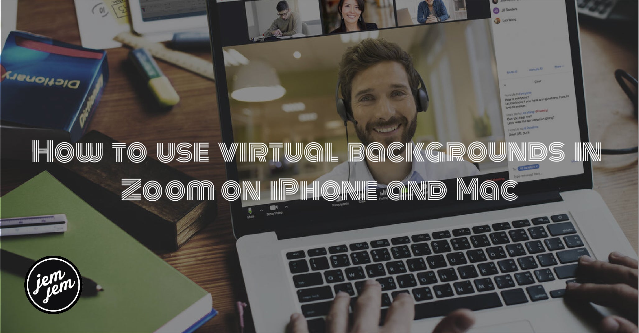 How to change your Zoom virtual background - jemjem