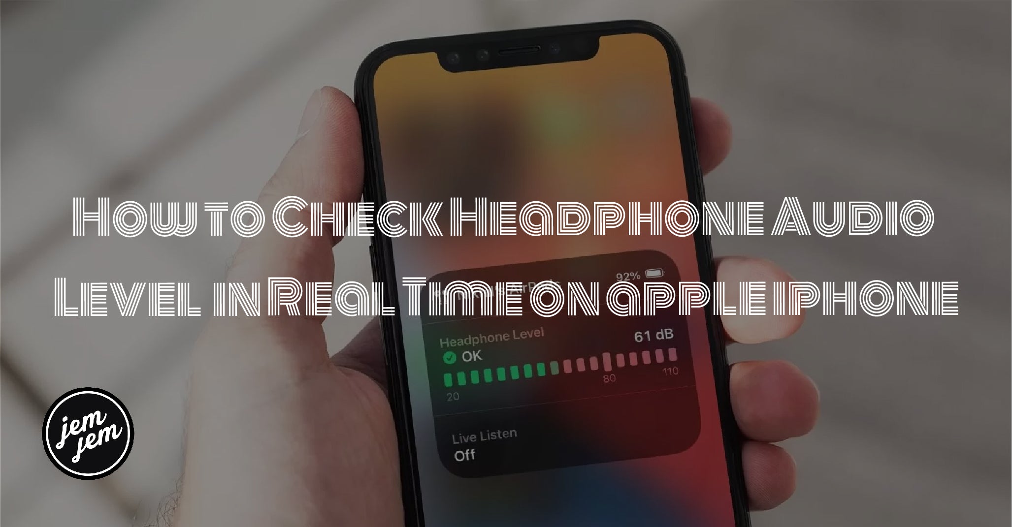 How to Check Headphone Audio Level  in Real Time on apple iphone