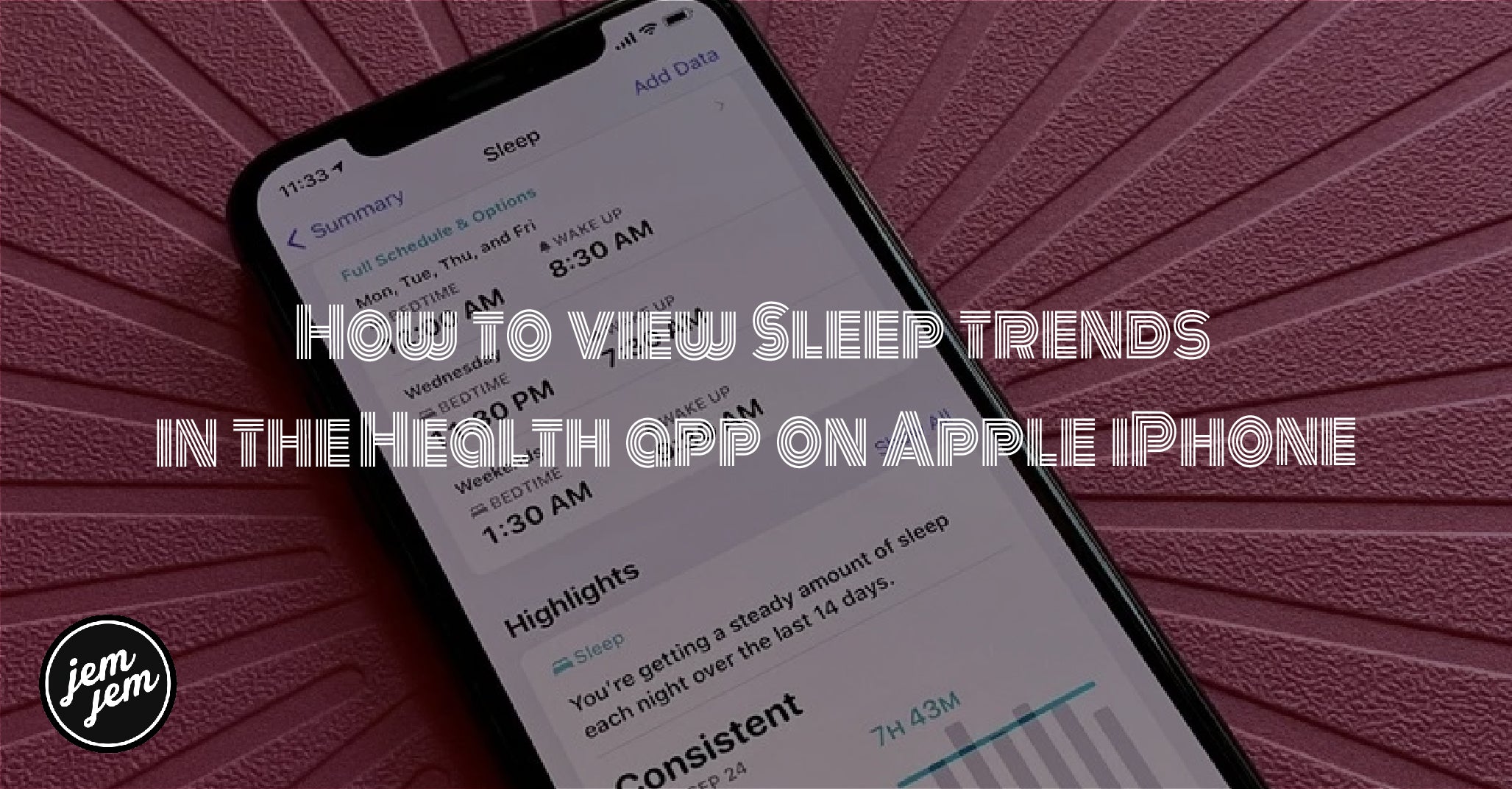 How to view Sleep trends  in the Health app on Apple iPhone