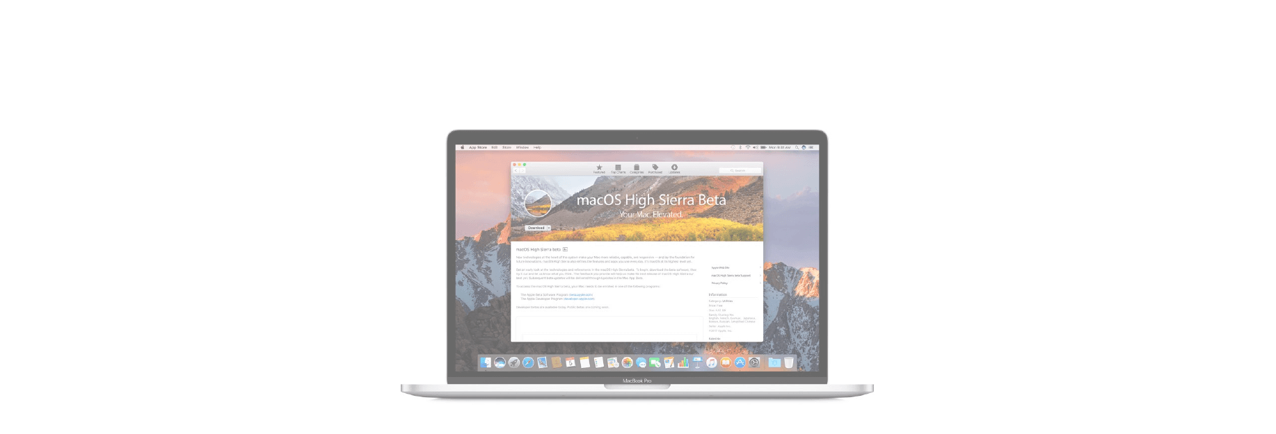 How to download macOS High Sierra 10.13.5  public beta 4 to your Mac
