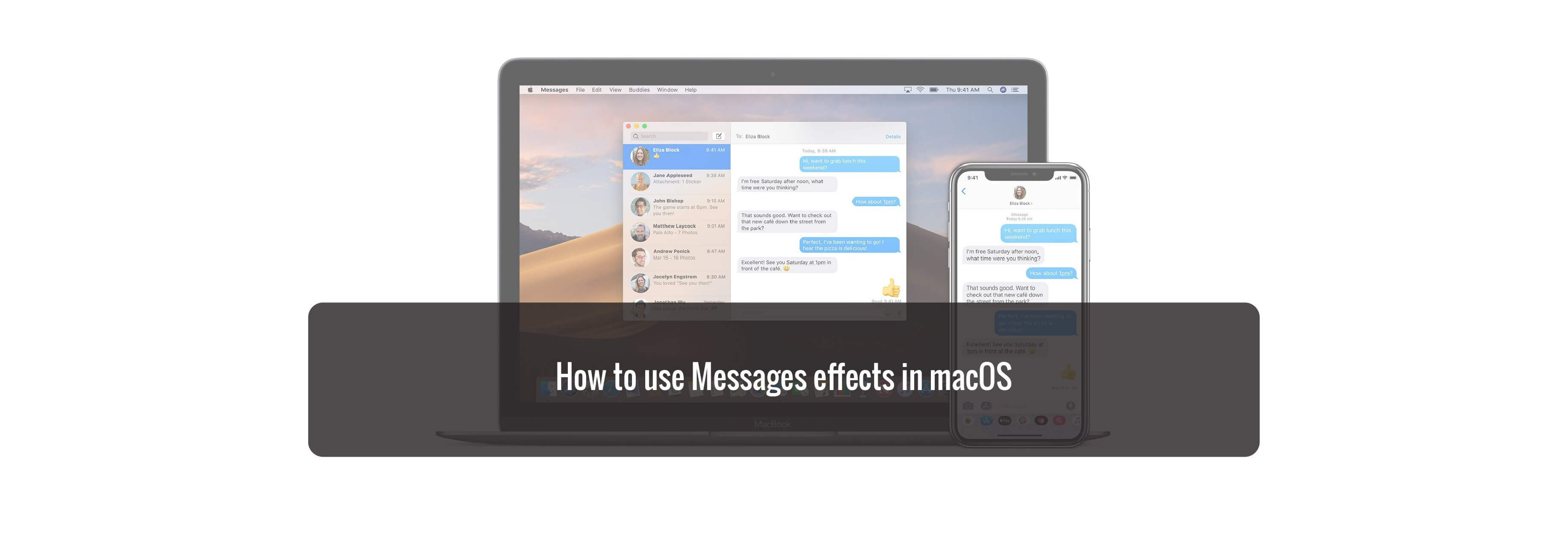 How to use Messages effects in macOS