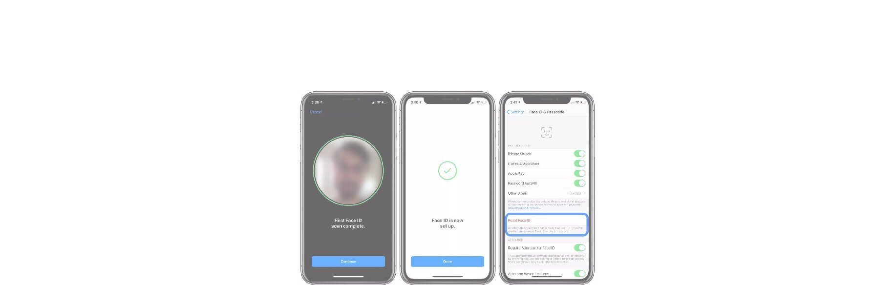 Face ID. Your face is your password.