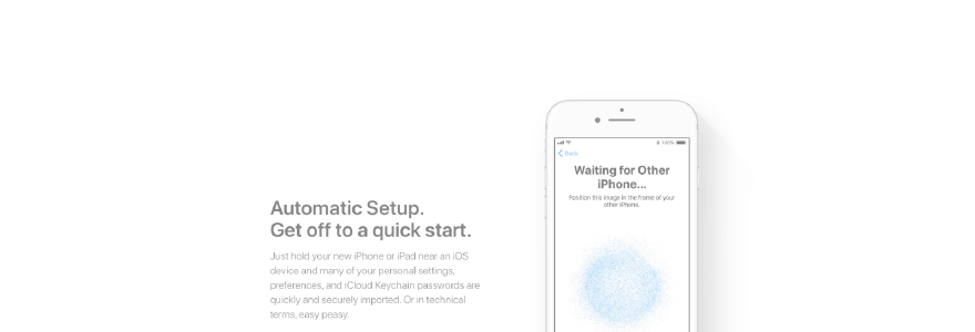 How does Automatic Setup for iPhone, iPad, Apple Watch, and Apple TV work?
