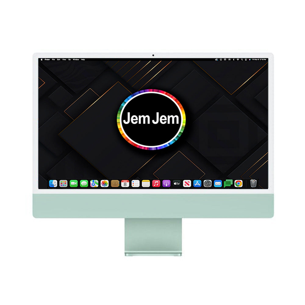 Apple iMac 24" with Retina 4.5K display (2021) - Apple M1 - 8 CPU/8 GPU/4 Ports - 8GB Memory - 512GB SSD - Green - (MGPJ3LL/A)