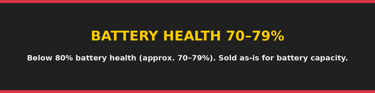 Battery health 70–79% (below 80%)
