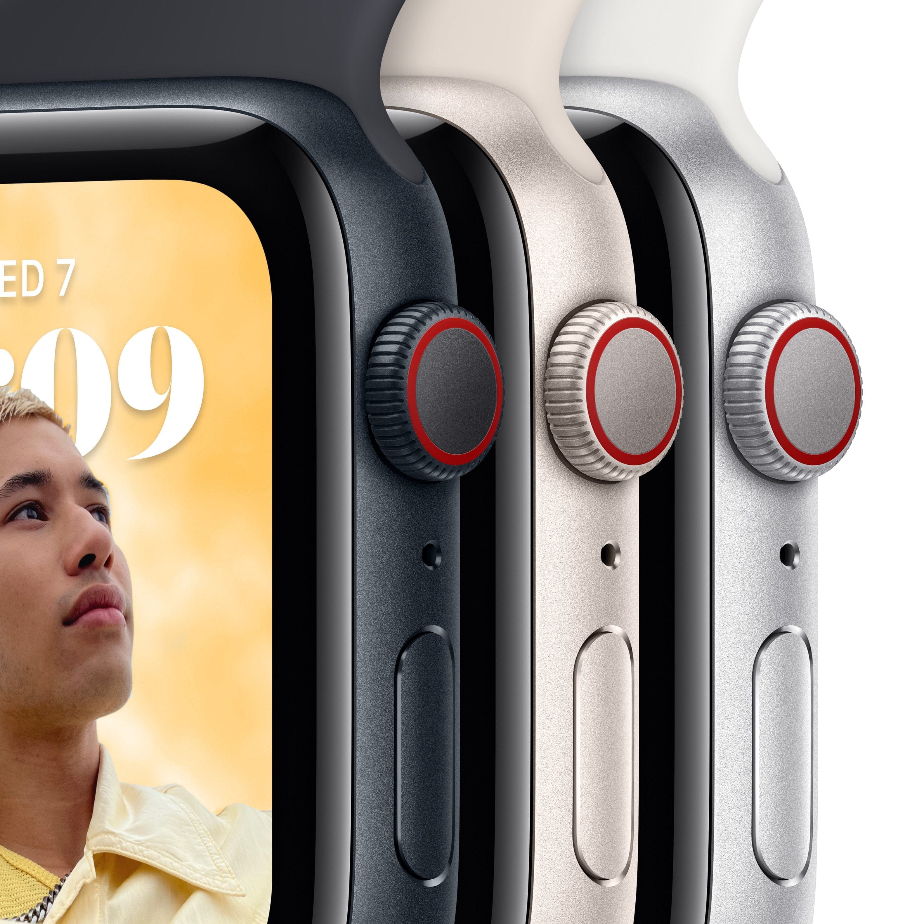 Apple Watch Series SE (2nd Gen) September 2022 Aluminum Midnight / Silver / Starlight - (Refurbished-Fair condition)