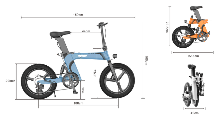 CycleOn - The Long Range 20" Foldable Electric Bicycle-Brand New