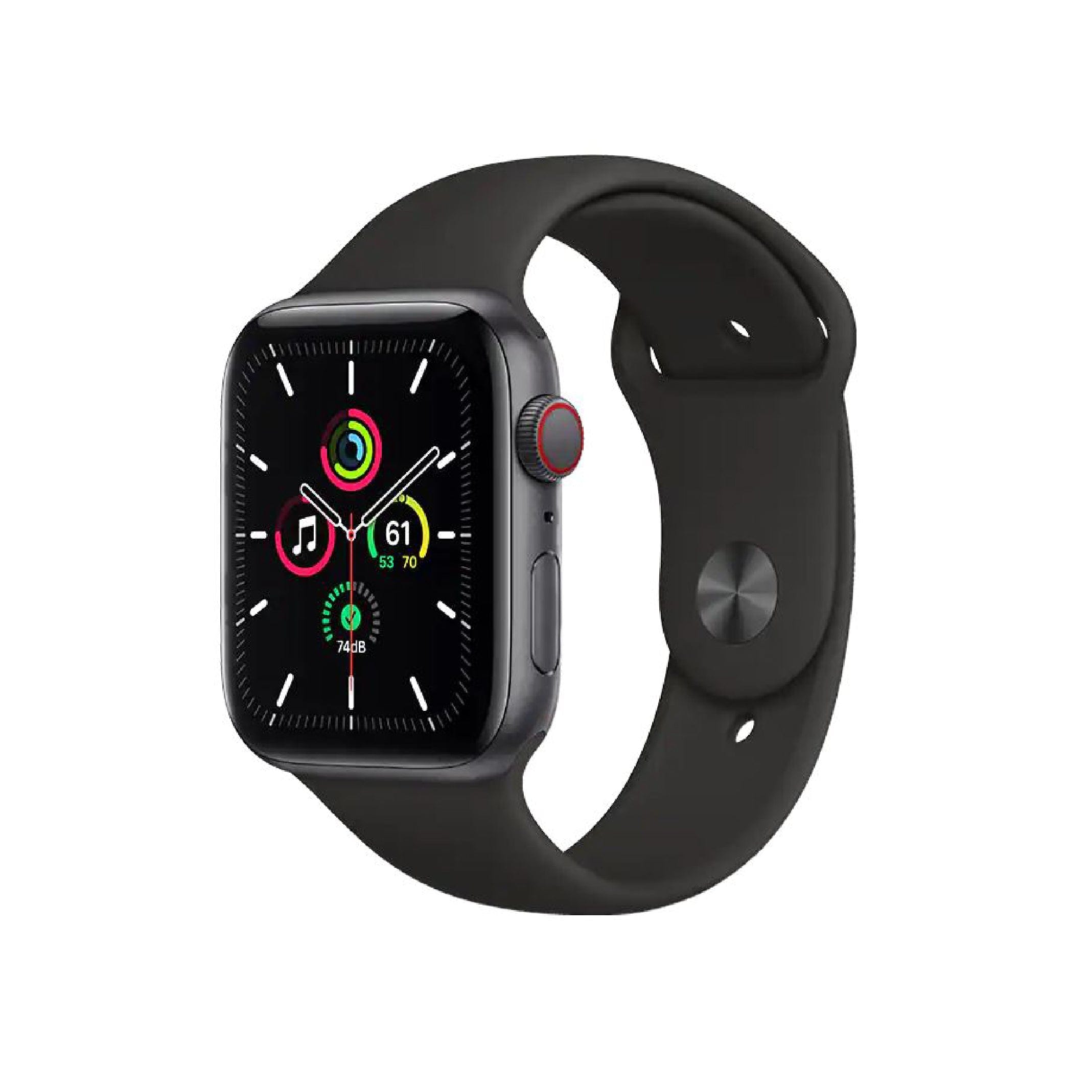 Apple Watch (Series SE) September 2020 Aluminum Space Gray / Silver / Gold - Silicone Band  (Refurbished-Excellent condition)